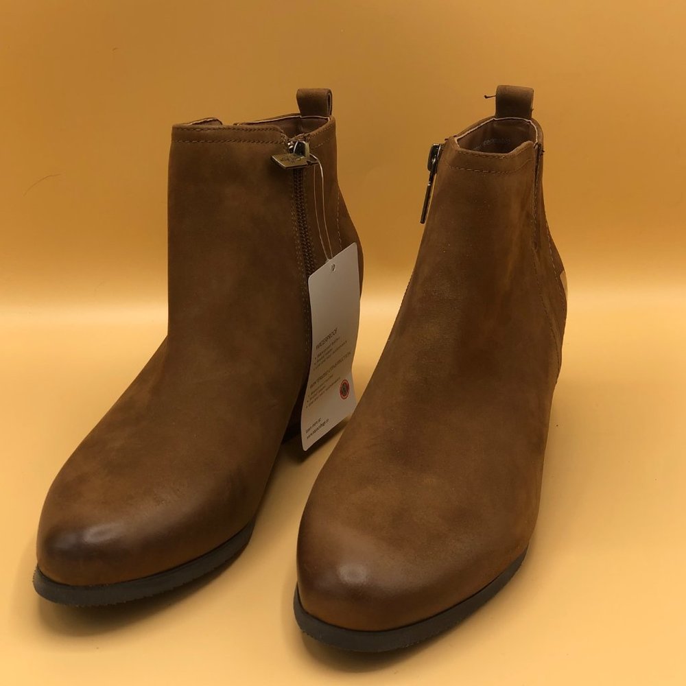 Aqua College Isla Waterproof Booties Cognac Nubuck